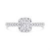 9ct White Gold Diamond Halo Cluster Ring - 1/2ct - D71214 Alternative Image