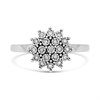 9ct White Gold Diamond Flower Cluster Ring - 10pts - D71216 Alternative Image