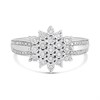 9ct White Gold Diamond Flower Cluster Ring - 15pts - D71217 Alternative Image