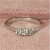 9ct White Gold Graduated Diamond Trilogy Ring  - 40pts - D71231 Alternative Image