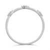 9ct White Gold Trilogy Diamond Slim Band Ring - D71240 Alternative Image
