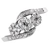 9ct White Gold Diamond Trilogy Crossover Cluster Ring - 1/2ct - D7168 Alternative Image