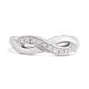 9ct White Gold Crossover Diamond-Set Wave Ring - D72136 Alternative Image