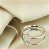 9ct White Gold Dainty Diamond Cluster Ring - D72138 Alternative Image