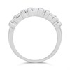 9ct White Gold Baguette And Round Brilliant Cut Diamond Half-Eternity Ring, 36pts - D72142 Alternative Image