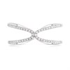 9ct White Gold Wide Open Diamond Crossover Ring, 15pts - D72149 Alternative Image