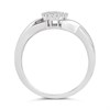 9ct White Gold Diamond Twist Cluster Ring - D72150 Alternative Image
