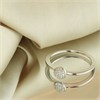 9ct White Gold Round Pave-Set Diamond Cluster Ring - D72154 Alternative Image