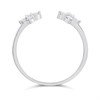 9ct White Gold Diamond-Set Clover Torc Ring, 1/4ct - D72160 Alternative Image