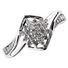 9ct White Gold Diamond Twist Cluster Ring - 1/3ct - D7221 Alternative Image