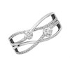 9ct White Gold Diamond Four Strand Weave Ring - 15pts - D72229 Alternative Image