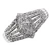 9ct White Gold Diamond Marquise Band Ring - 1/2ct - D7226 Alternative Image