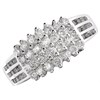 9ct White Gold 1 Carat Diamond Cluster Band Ring - D7248 Alternative Image