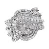 9ct White Gold 1 Carat Diamond Swirl Band Ring - D7260 Alternative Image