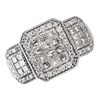 9ct White Gold 1 Carat Diamond Trio Cluster Ring - D7287 Alternative Image