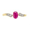 9ct Gold Oval Ruby And Diamond Ring - D7318 Alternative Image