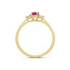 9ct Gold Ruby And Diamond Trilogy Ring - 10pts - D7319 Alternative Image