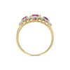 9ct Gold Triple Ruby And Diamond Cluster Ring - 3/4ct - D7325 Alternative Image
