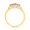 9ct Gold Ruby And Diamond Cluster Ring - 40pts - D7326 Alternative Image