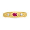 9ct Matt Finish Ruby And Diamond Ring - D7327 Alternative Image