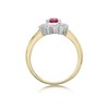 9ct Gold Ruby And Diamond Cluster Ring - 1/4ct - D7412 Alternative Image