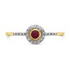 9ct Ruby And Diamond Cluster Ring - 10pts - D7432 Alternative Image