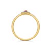 9ct Ruby And Diamond Cluster Ring - 10pts - D7432 Alternative Image