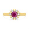 9ct Gold Ruby And Diamond Cluster Ring - 20pts - D7436 Alternative Image