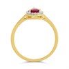 9ct Gold Pear Ruby And Diamond Cluster Ring - 7pts - D7438 Alternative Image