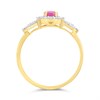 9ct Gold Ruby And Diamond Cluster Ring - 1/4ct - D7439 Alternative Image