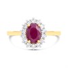 9ct Gold Ruby And Diamond Cluster Ring - 30pts - D7440 Alternative Image