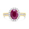 9ct Gold Ruby And Diamond Cluster Ring - 1/2ct - D7441 Alternative Image