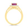 9ct Gold Ruby And Diamond Cluster Ring - 1/2ct - D7441 Alternative Image