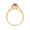 9ct Pear Ruby And Diamond Cluster Ring, 1/3ct - D7444 Alternative Image