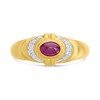 9ct Cabochon Ruby & Diamond Ring - D7445 Alternative Image