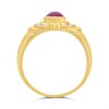 9ct Cabochon Ruby & Diamond Ring - D7445 Alternative Image