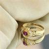 9ct Cabochon Ruby & Diamond Ring - D7445 Alternative Image