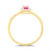 9ct Rectangular Ruby And Diamond Cluster Ring - D7446 Alternative Image
