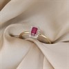 9ct Rectangular Ruby And Diamond Cluster Ring - D7446 Alternative Image