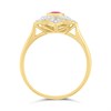 9ct Ruby & Diamond Round Cluster Ring - D7447 Alternative Image