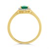 9ct Gold Emerald And Diamond Cluster Ring - 7pts - D7618 Alternative Image