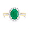 9ct Gold Emerald And Diamond Cluster Ring - 1/2ct - D7620 Alternative Image