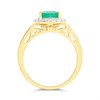 9ct Gold Emerald And Diamond Cluster Ring - 1/2ct - D7620 Alternative Image