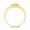 9ct Princess Cut Emerald And Diamond Cluster Ring - D7636 Alternative Image