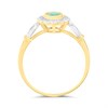 9ct Oval Emerald And Diamond Cluster Ring, 1/4ct - D7637 Alternative Image