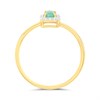 9ct Rectangular Emerald And Diamond Cluster Ring - D7638 Alternative Image