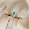 9ct Rectangular Emerald And Diamond Cluster Ring - D7638 Alternative Image