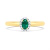 9ct Oval Emerald And Diamond Cluster Ring - D7640 Alternative Image