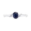 9ct White Gold Oval Sapphire And Diamond Ring - D7792 Alternative Image