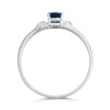 9ct White Gold Oval Sapphire And Diamond Ring - D7792 Alternative Image